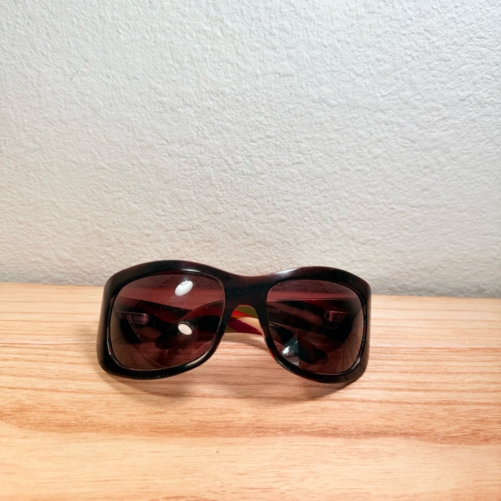 Missoni Oversized Tortoiseshell Sunglasses with Dark Brown Lenses